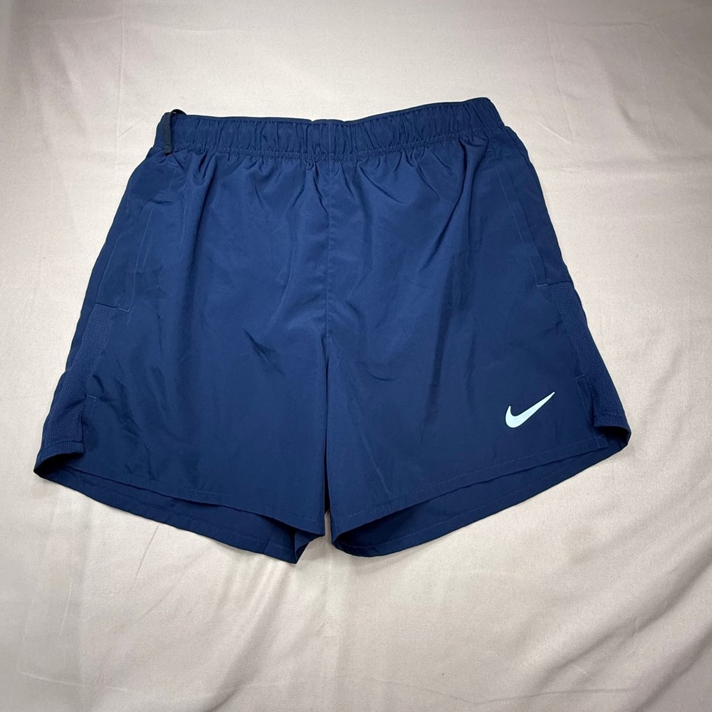 Nike Womens Navy Blue Running Shorts Athletic Gym Training Size Medium 5 Inseam